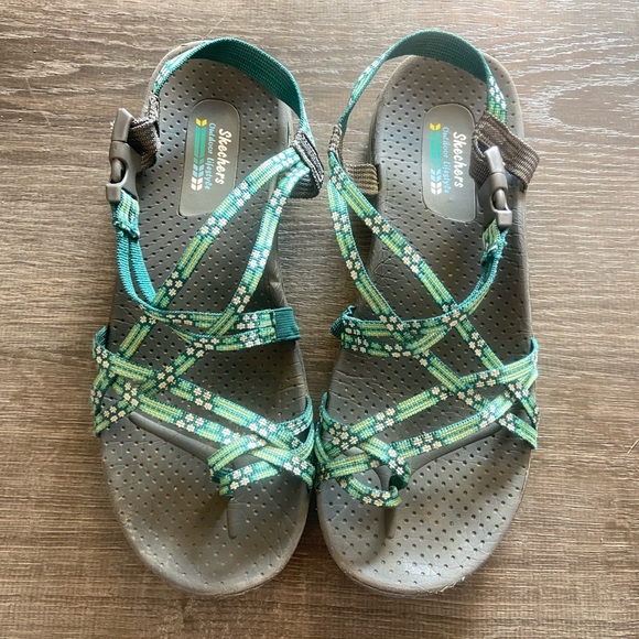 Skechers Shoes - Sketchers Outdoor Lifestyle Reggae Blue Sandals 12